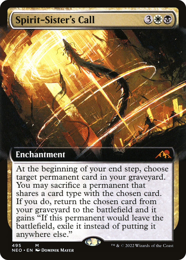 Spirit-Sister's Call (NEO-495) - Kamigawa: Neon Dynasty: (Extended Art) Foil