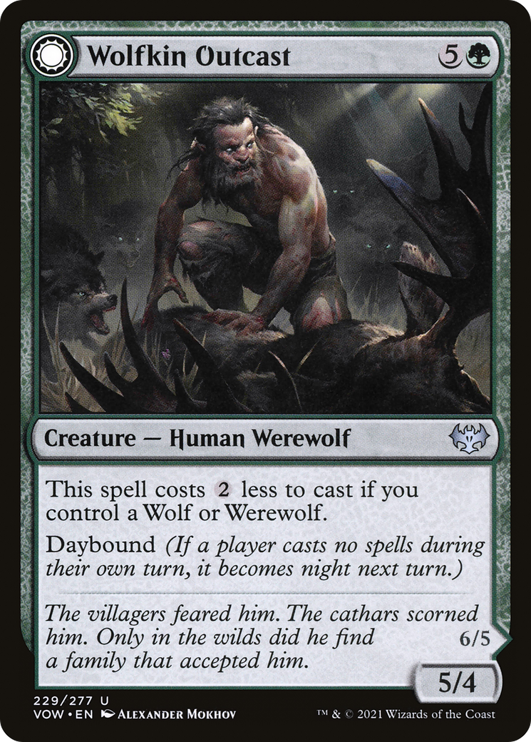 Wolfkin Outcast // Wedding Crasher (VOW-229) - Innistrad: Crimson Vow: (Double Faced Transform) Foil