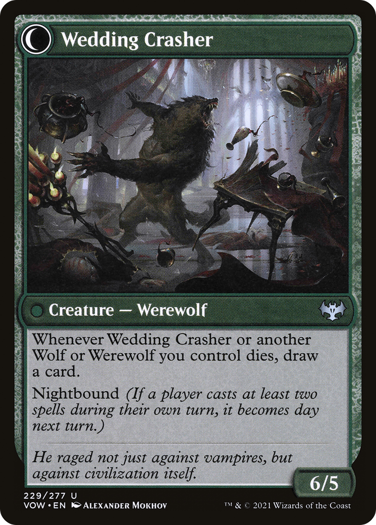 Wolfkin Outcast // Wedding Crasher (VOW-229) - Innistrad: Crimson Vow: (Double Faced Transform) Foil