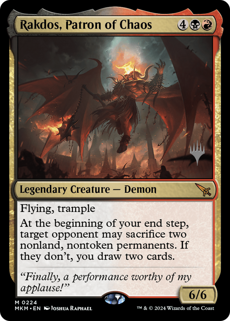 Rakdos, Patron of Chaos (PPMKM-224) - Murders at Karlov Manor Promos