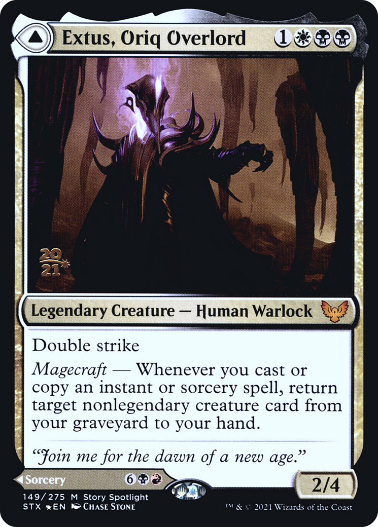 Extus, Oriq Overlord // Awaken the Blood Avatar (PRE-149) - Strixhaven: School of Mages Promos Foil