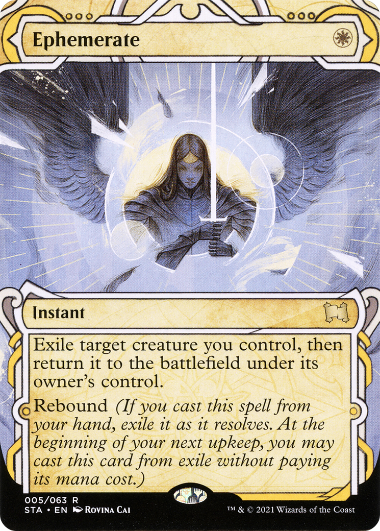 Ephemerate (STA-005) - Strixhaven Mystical Archive: (Showcase) (Borderless) Foil