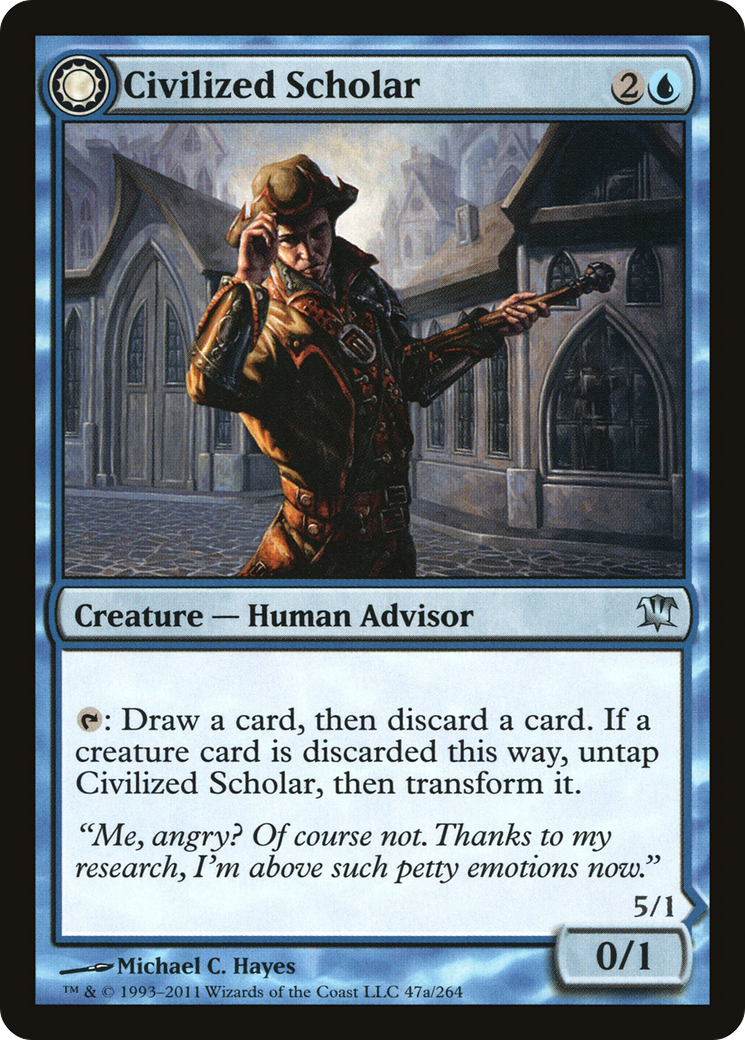Civilized Scholar // Homicidal Brute (ISD-047) - Innistrad: (Double Faced Transform) Foil