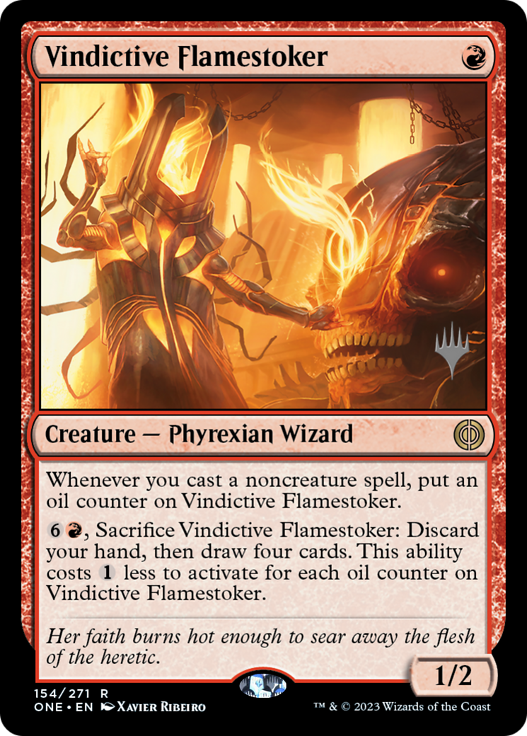 Vindictive Flamestoker (PPONE-154P) - Phyrexia: All Will Be One Promos