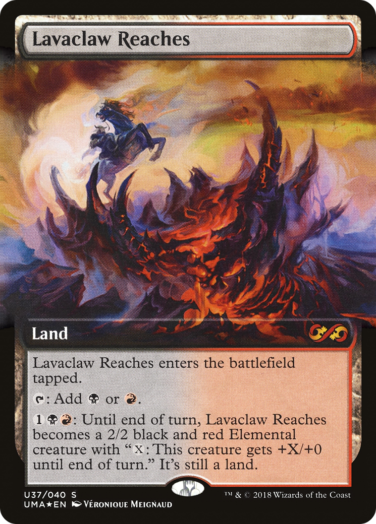 Lavaclaw Reaches (UMA:BT-U37) - Ultimate Box Topper: (Extended Art) Foil