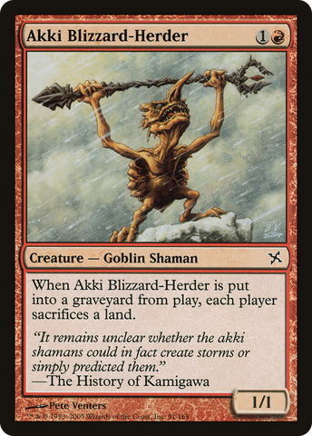 Akki Blizzard-Herder (BOK-091) - Betrayers of Kamigawa Foil