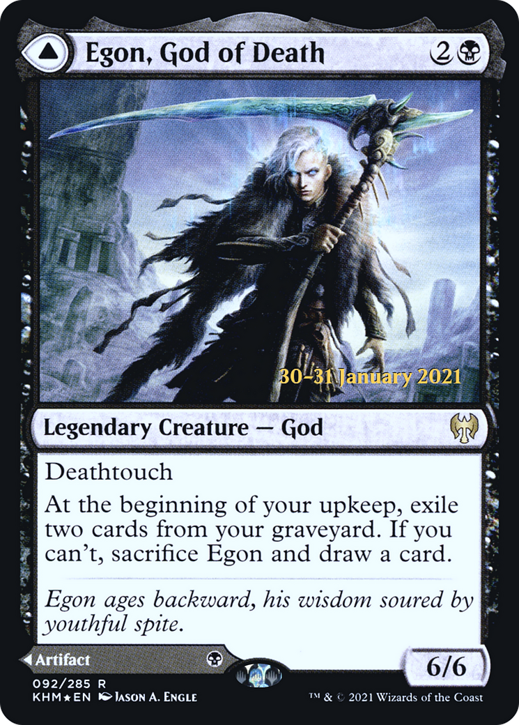 Egon, God of Death // Throne of Death (PRE-092) - Kaldheim Promos Foil