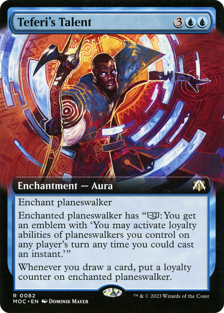 Teferi's Talent (MOC-082) - March of the Machine Commander: (Extended Art) Foil