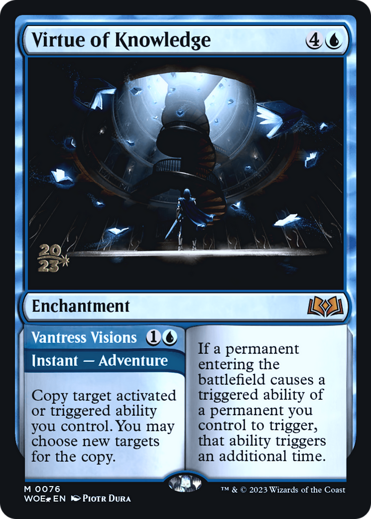Virtue of Knowledge // Vantress Visions (PRE-076) - Wilds of Eldraine Promos Foil