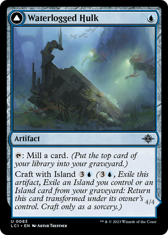 Waterlogged Hulk // Watertight Gondola (LCI-083) - The Lost Caverns of Ixalan Foil