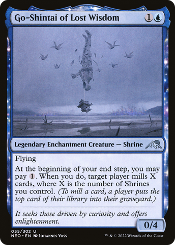Go-Shintai of Lost Wisdom (NEO-055) - Kamigawa: Neon Dynasty: (enchantment) Foil