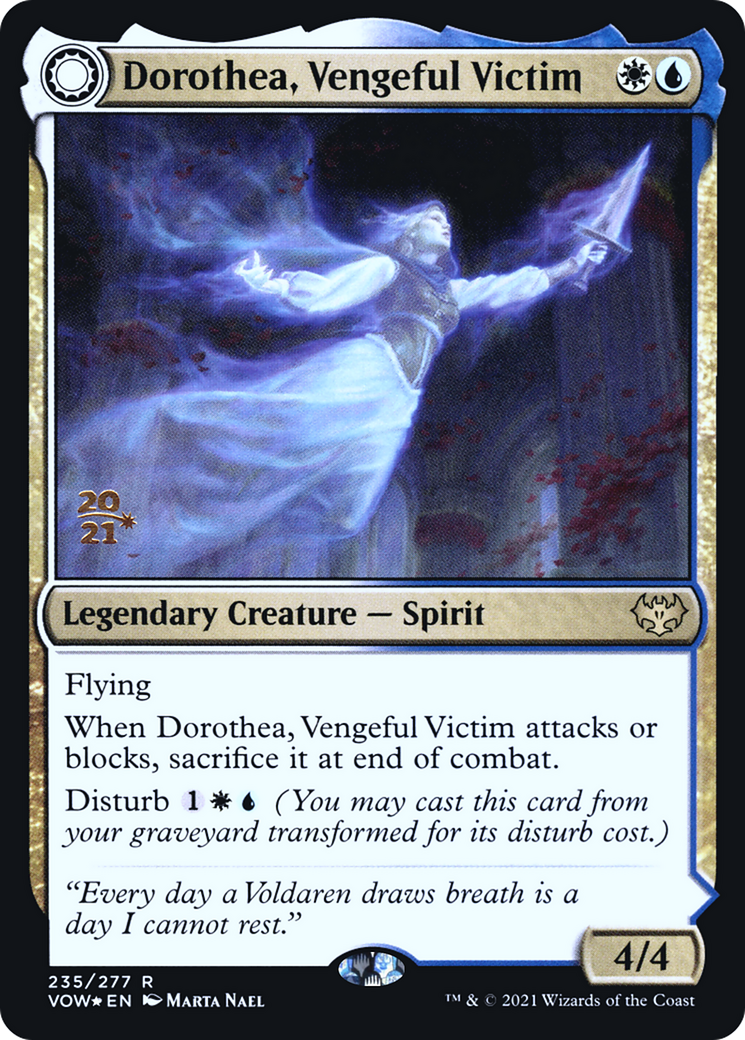 Dorothea, Vengeful Victim // Dorothea's Retribution (PRE-235) - Innistrad: Crimson Vow Promos: (Double Faced Transform) Foil
