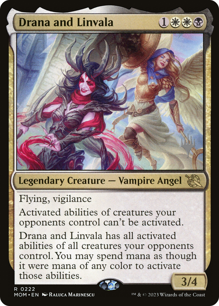 Drana and Linvala (PPMOM-222P) - March of the Machine Promos