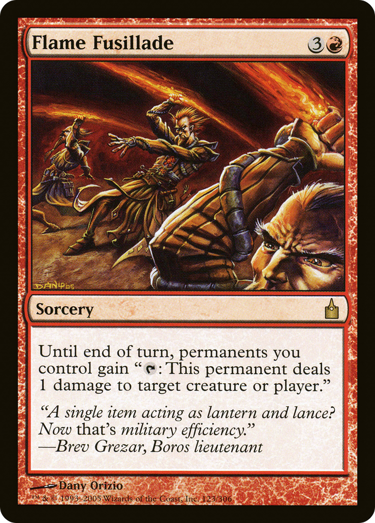 Flame Fusillade (RAV-123) - Ravnica: City of Guilds Foil