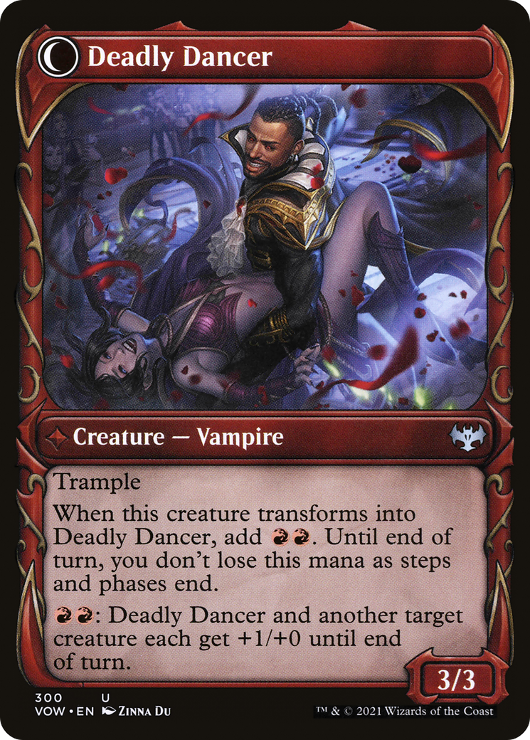 Alluring Suitor // Deadly Dancer (VOW-300) - Innistrad: Crimson Vow: (Showcase, Double Faced Transform)