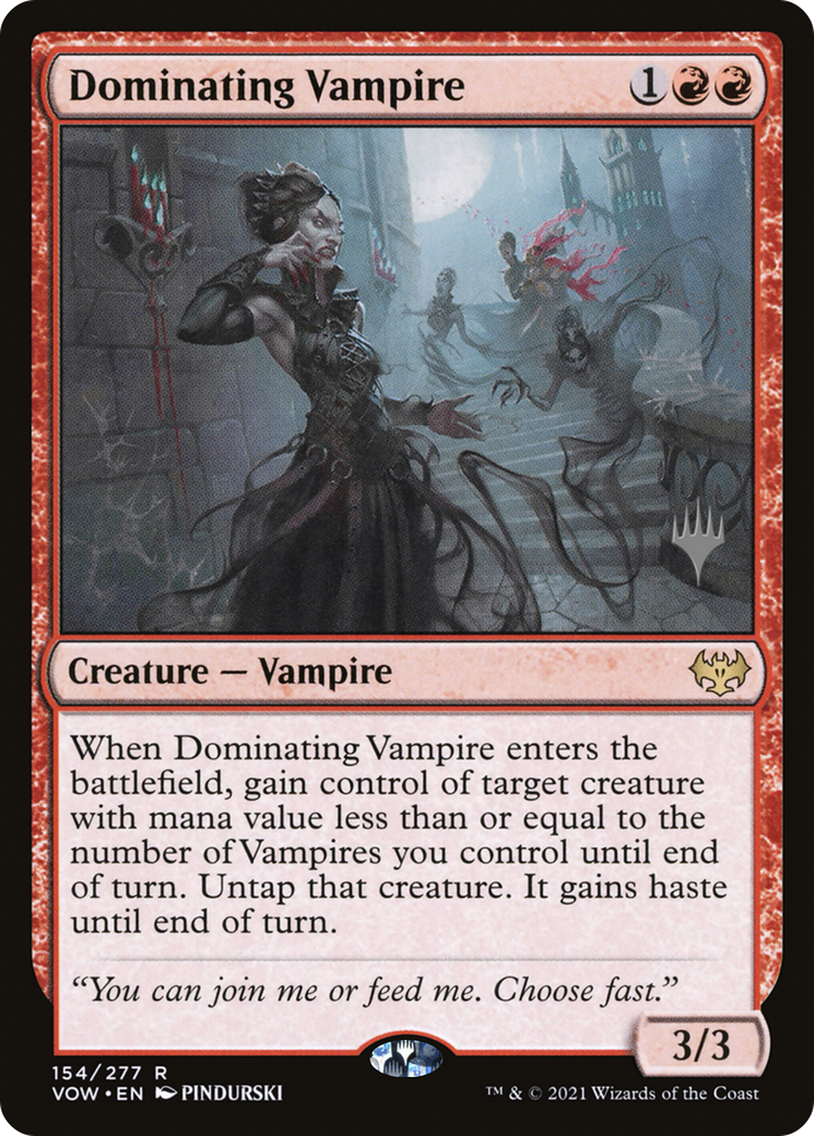 Dominating Vampire (PPNEO-154P) - Innistrad: Crimson Vow Promos