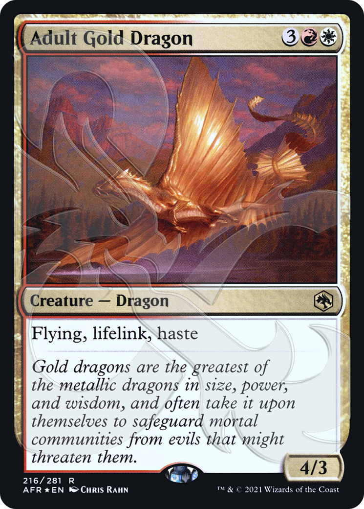 Adult Gold Dragon (AFR&-216) - Adventures in the Forgotten Realms Promos Foil