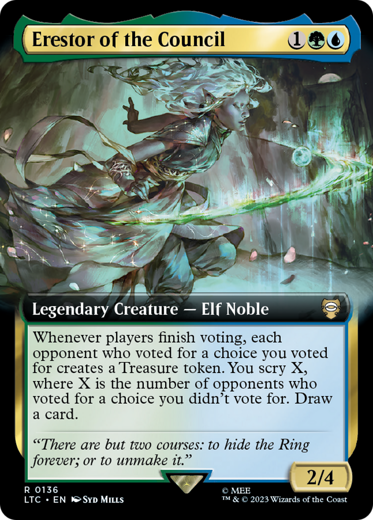 Erestor of the Council (LTC-136) - Tales of Middle-earth Commander: (Extended Art) Foil