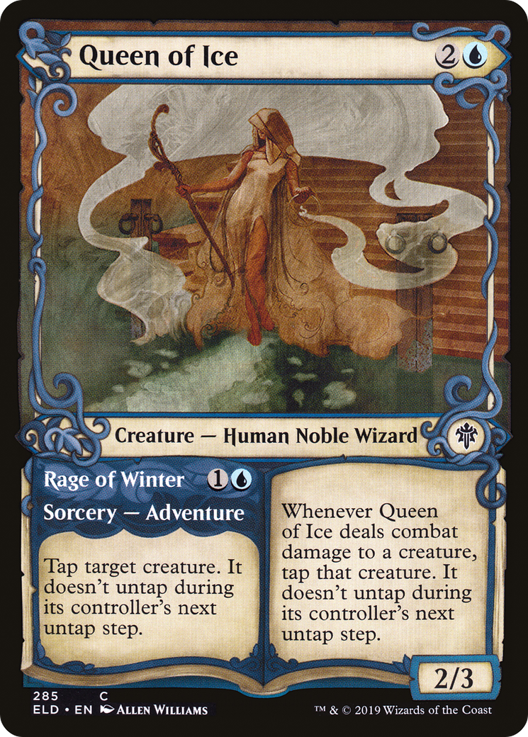 Queen of Ice // Rage of Winter (ELD-285) - Throne of Eldraine: (Showcase) Foil