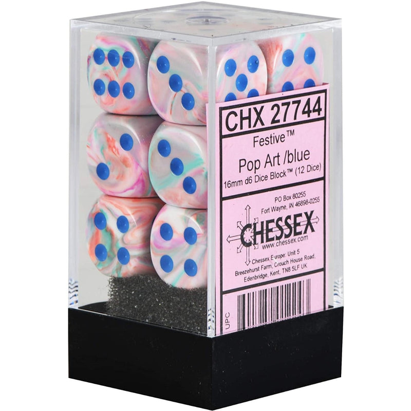 CHX 27744 Festive 16mm d6 Pop Art/Blue Block