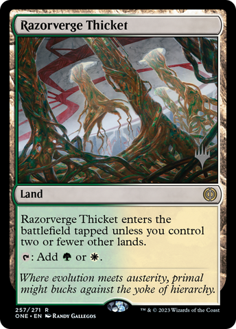 Razorverge Thicket (PPONE-257) - Phyrexia: All Will Be One Promos Foil