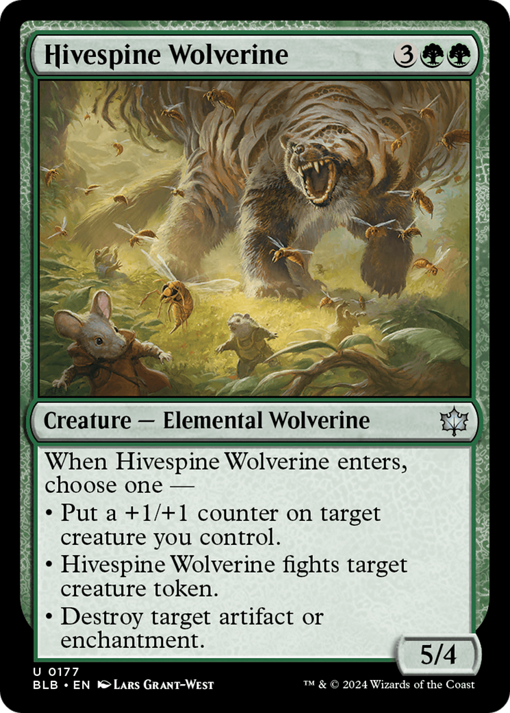 Hivespine Wolverine (BLB-177) - Bloomburrow