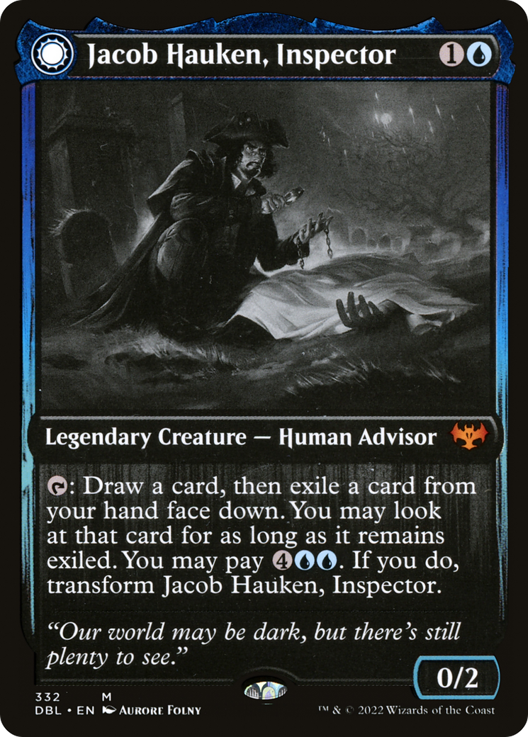 Jacob Hauken, Inspector // Hauken's Insight (DBL-332) - Innistrad: Double Feature: (Double Faced Transform) Foil