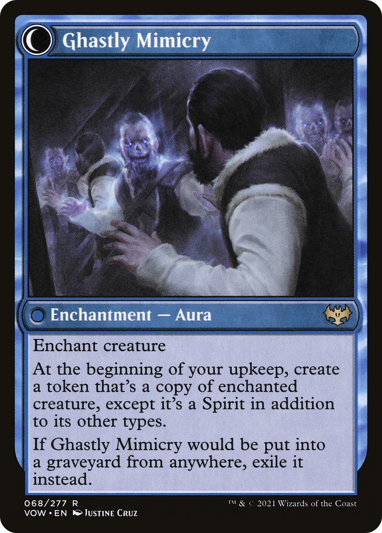 Mirrorhall Mimic // Ghastly Mimicry (VOW-068) - Innistrad: Crimson Vow: (Double Faced Transform) Foil