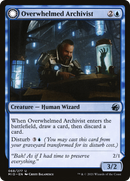 Overwhelmed Archivist // Archive Haunt (MID-068) - Innistrad: Midnight Hunt: (Double Faced Transform) Foil