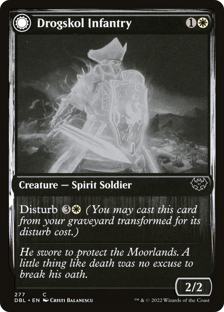 Drogskol Infantry // Drogskol Armaments (DBL-277) - Innistrad: Double Feature: (Double Faced Transform) Foil