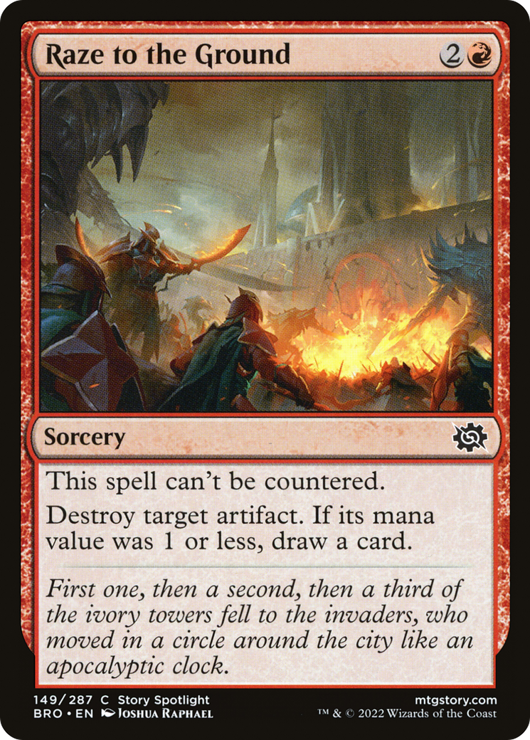 Raze to the Ground (BRO-149) - The Brothers' War Foil