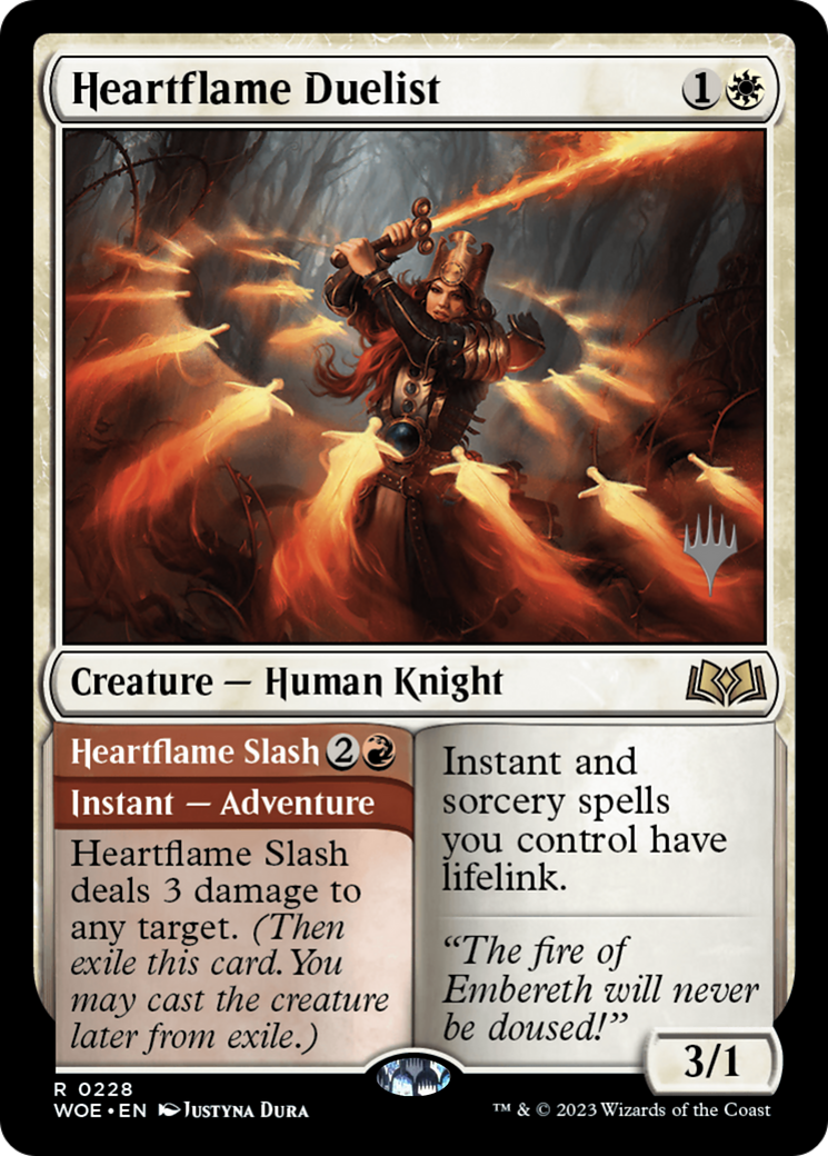 Heartflame Duelist // Heartflame Slash (PPWOE-228P) - Wilds of Eldraine Promos Foil