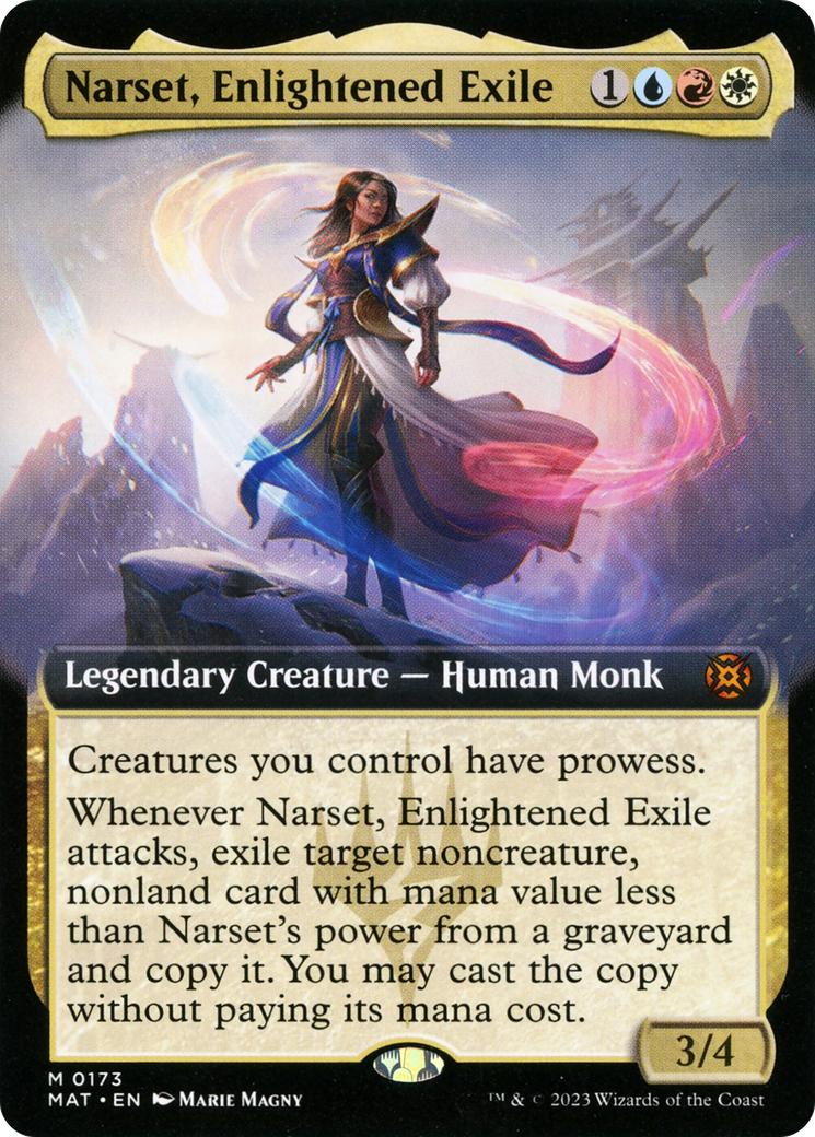Narset, Enlightened Exile (MAT-173) - March of the Machine: The Aftermath: (Extended Art) Foil