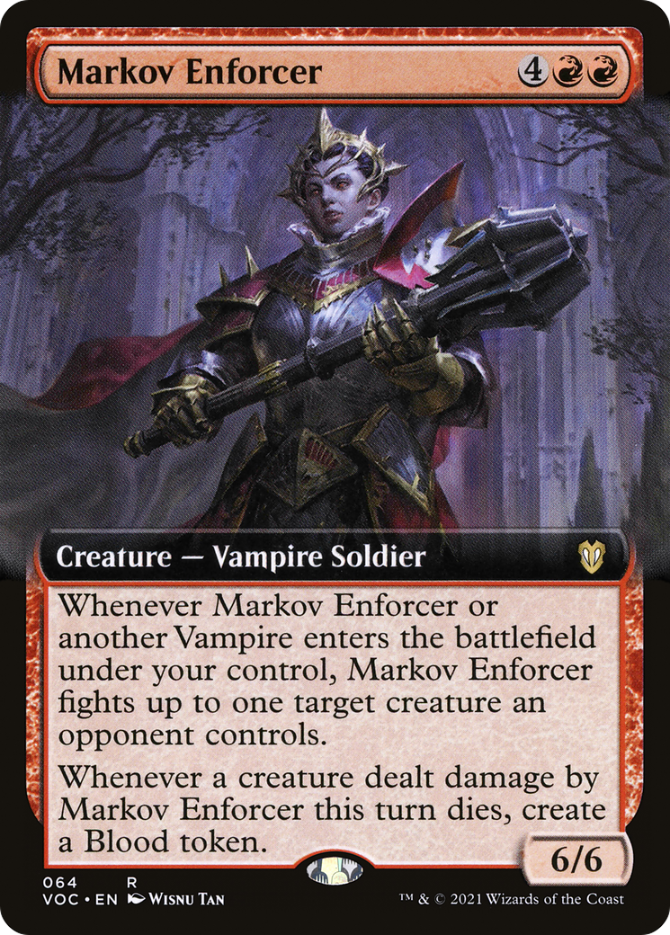 Markov Enforcer (VOC-064) - Crimson Vow Commander: (Extended Art)
