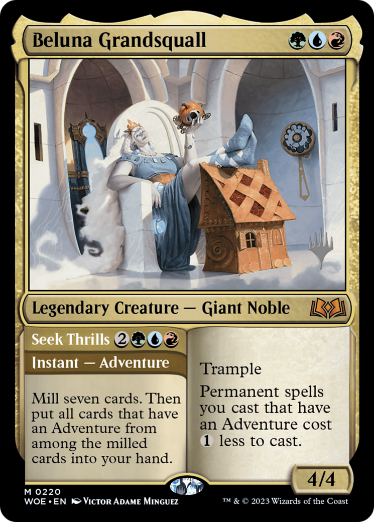 Beluna Grandsquall // Seek Thrills (PPWOE-220P) - Wilds of Eldraine Promos Foil