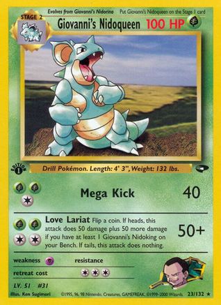 Giovanni's Nidoqueen (23/132) [Gym Challenge Unlimited]