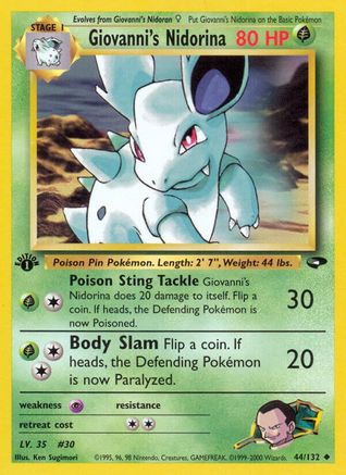 Giovanni's Nidorina (44/132) [Gym Challenge Unlimited]