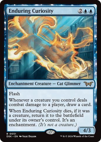Enduring Curiosity (DSK-051) - Duskmourn: House of Horror: (enchantment)