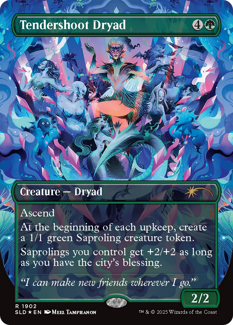 Tendershoot Dryad (SLD-1902) - Secret Lair Drop (Borderless) Foil