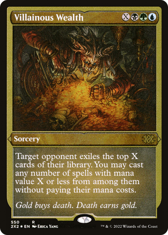 Villainous Wealth (2X2-550) - Double Masters 2022 Etched Foil