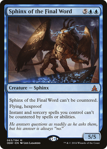 Sphinx of the Final Word (OGW-063) - Oath of the Gatewatch Foil