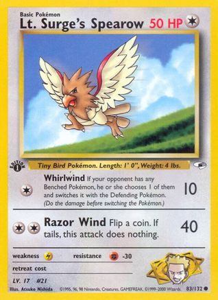 Lt. Surge's Spearow (83/132) [Gym Heroes Unlimited]