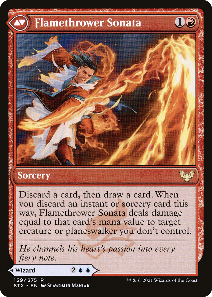 Torrent Sculptor // Flamethrower Sonata (STX-159) - Strixhaven: School of Mages