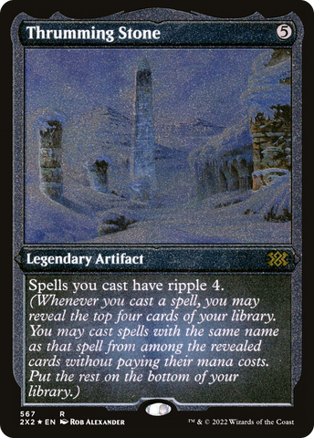 Thrumming Stone (2X2-567) - Double Masters 2022 Etched Foil
