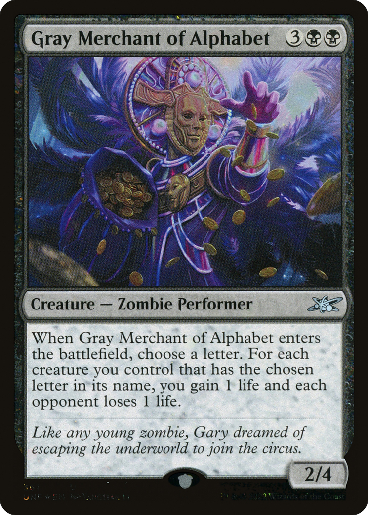 Gray Merchant of Alphabet (UNF-361) - Unfinity Foil