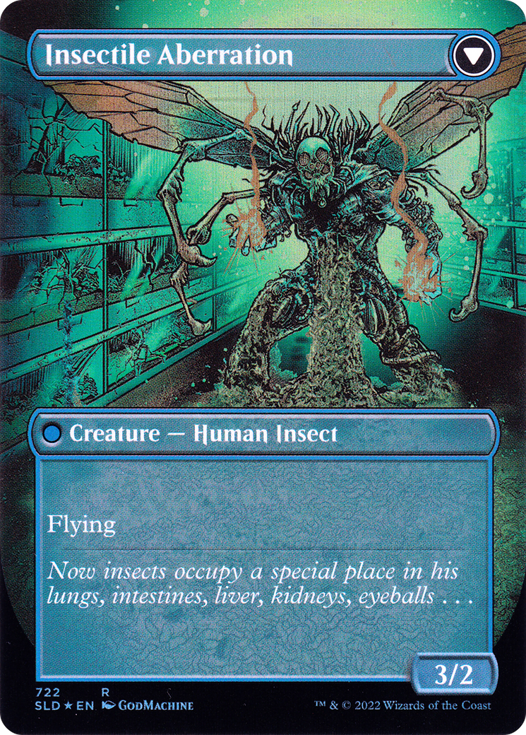 Delver of Secrets // Insectile Aberration (SLD-722) - Secret Lair Drop (Borderless) Foil