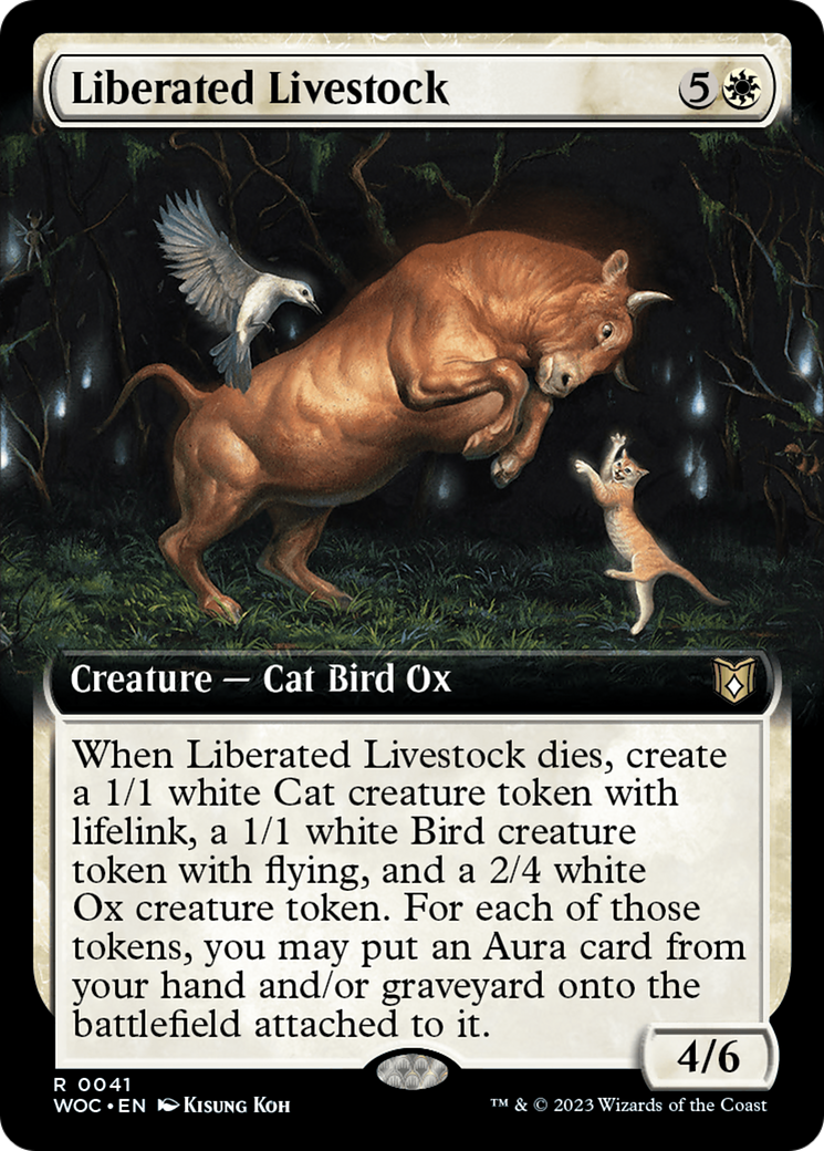 Liberated Livestock (WOC-041) - Wilds of Eldraine Commander: (Extended Art)