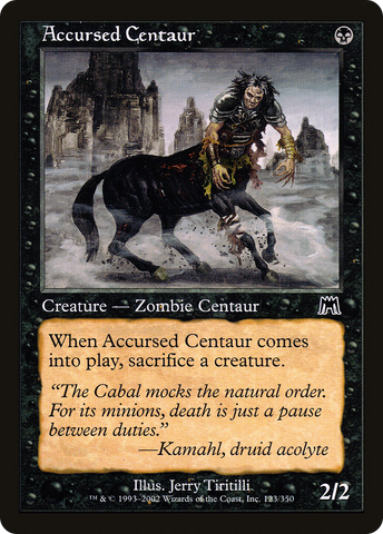 Accursed Centaur (ONS-123) - Onslaught Foil