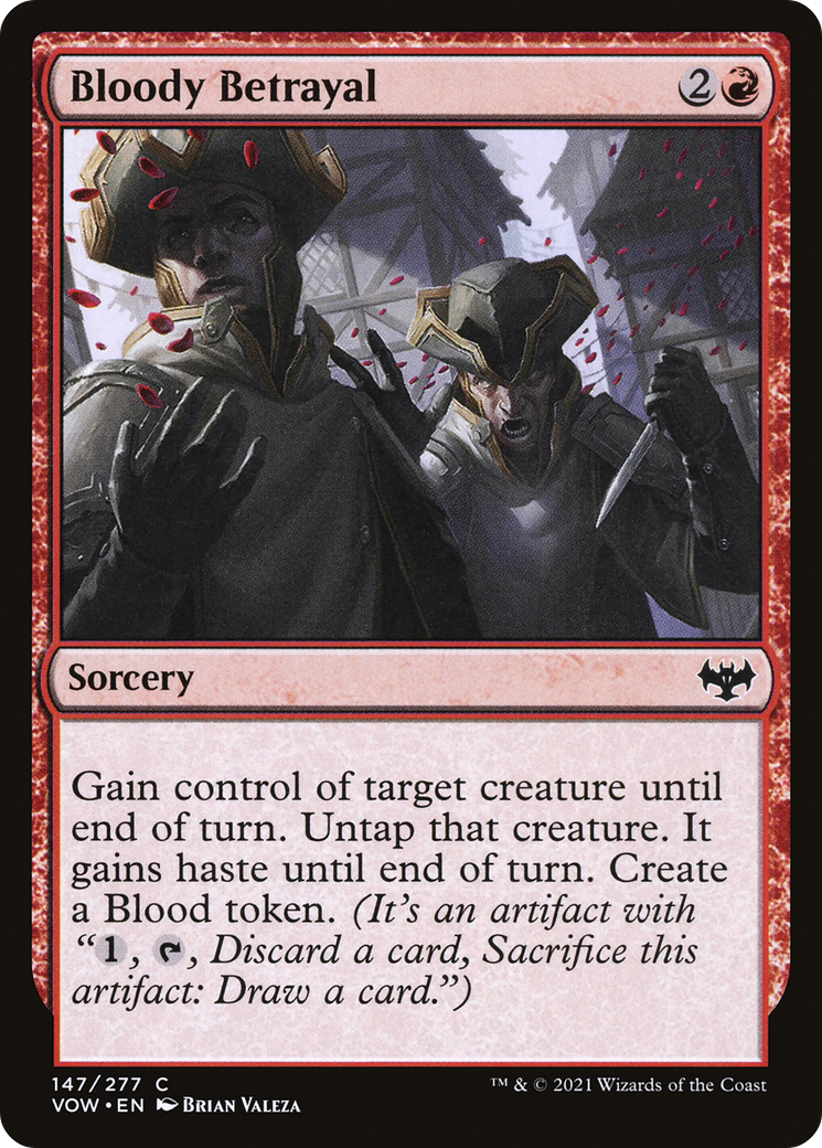Bloody Betrayal (VOW-147) - Innistrad: Crimson Vow Foil