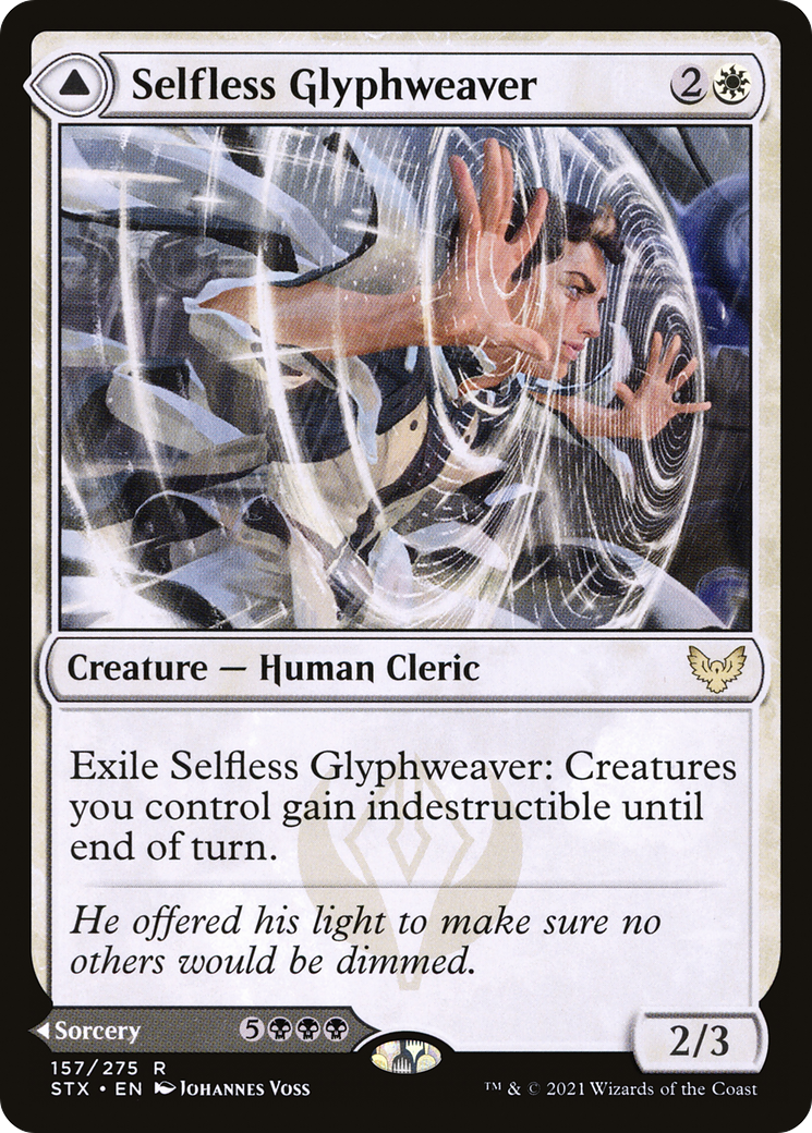 Selfless Glyphweaver // Deadly Vanity (STX-157) - Strixhaven: School of Mages Foil